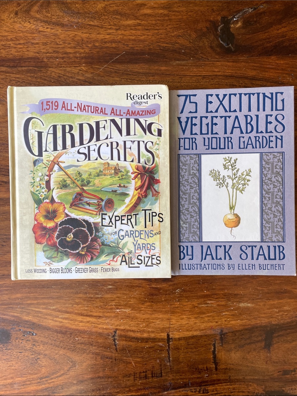 2 Hardcover Books Reader’s Digest Gardening Secrets + 75 Exciting Vegetables